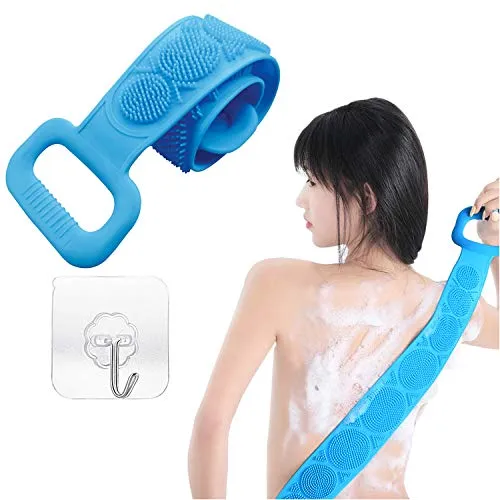 silicone-body-scrubbers-for-use-in-shower-27-5inch-exfoliating-back-body-scrubber-long-handle-for-men-and-women-durable-and-easy-to-clean-heathly-not-moldy-blue
