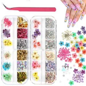 KISSBUTY Dried Flower Nail Art