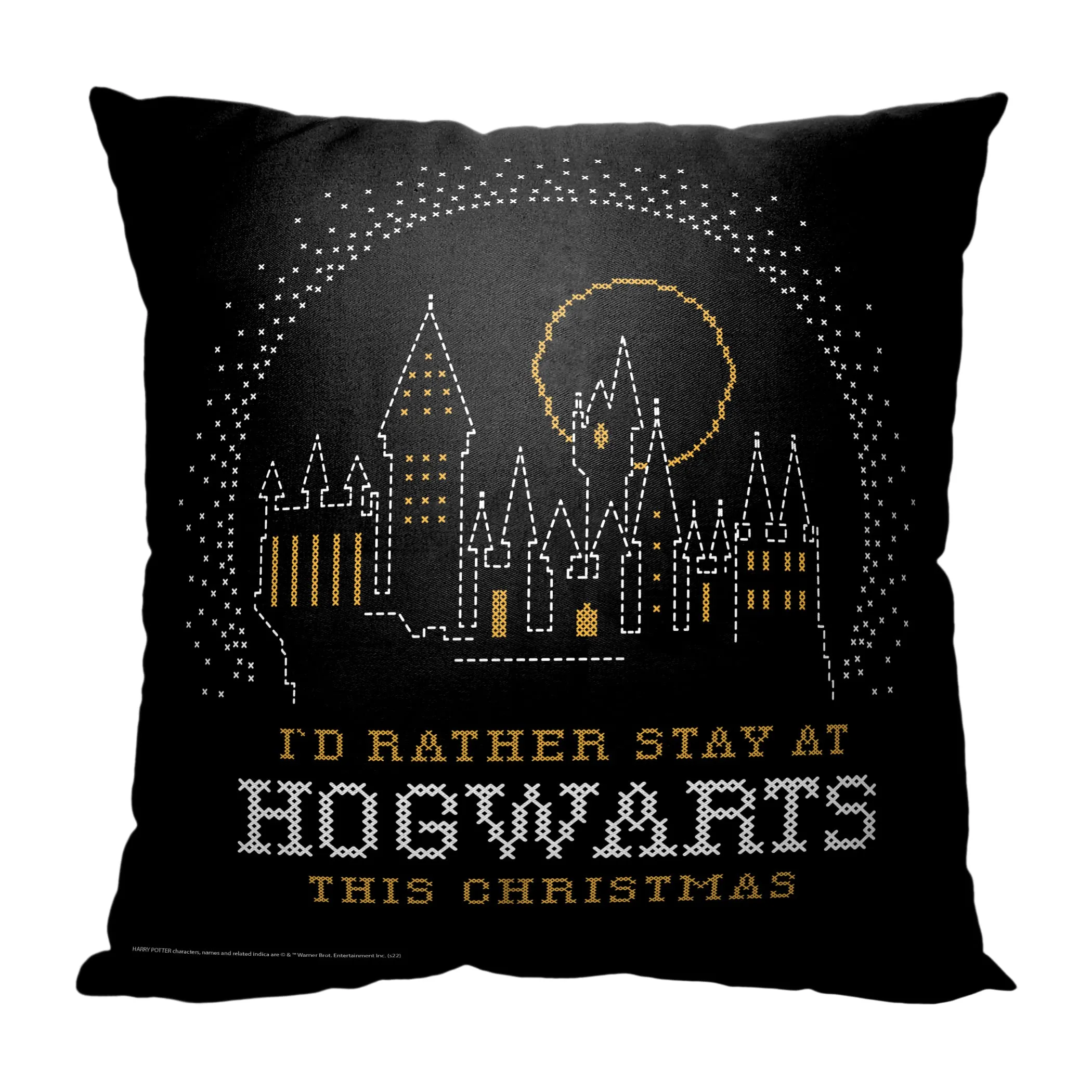 northwest-harry-potter-pillow-18-x-18-hogwarts-christmas-woven-style