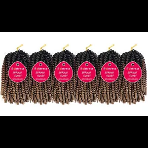 6 Pack Spring Twist Crochet Hair