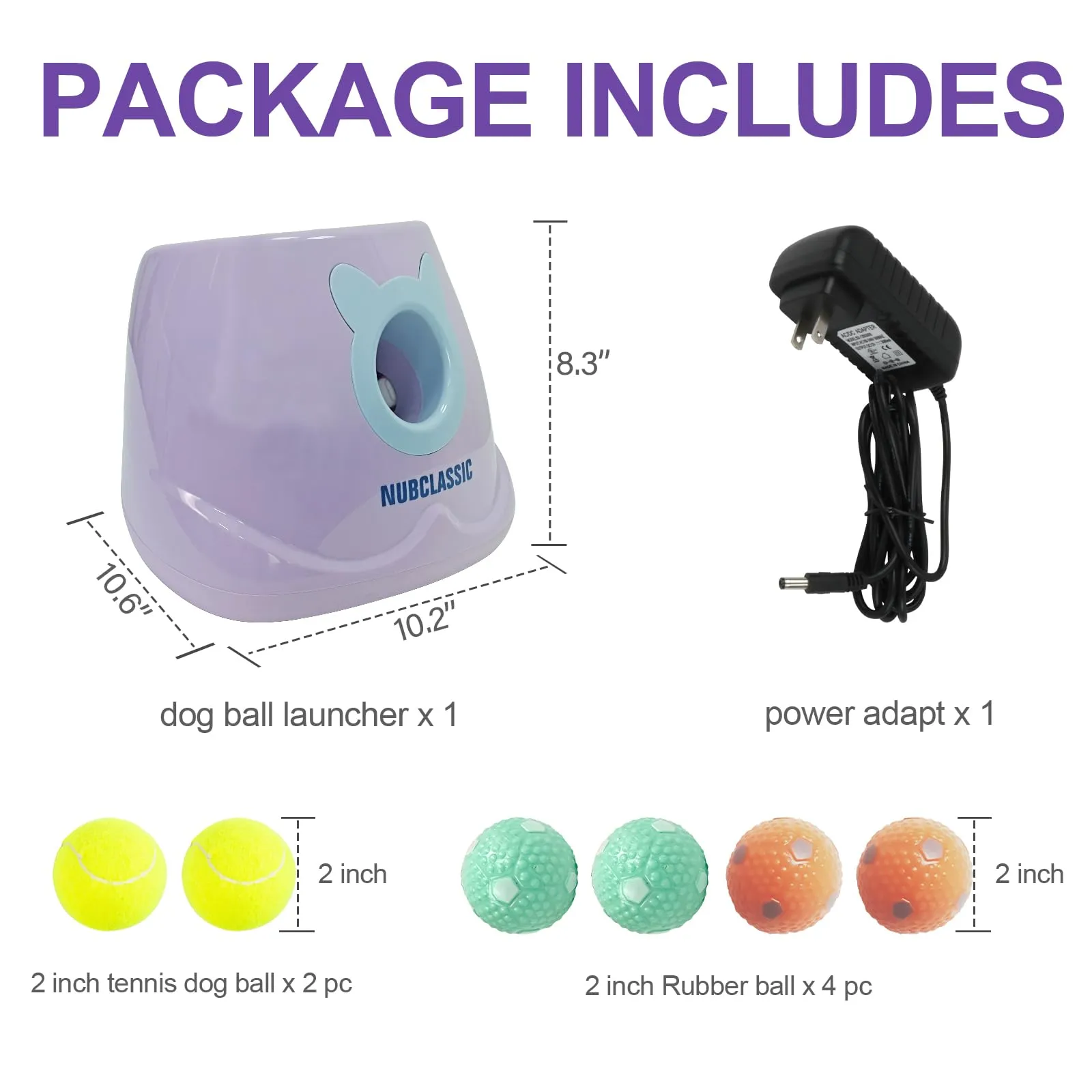 besthls-automatic-ball-launcher-for-dogs-interactive-tennis-ball-thrower-machine-for-small-medium-dogs-fetching-distance-10-30ft-6pc-balls-included-purple