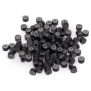 Black Silicone Micro Link Beads