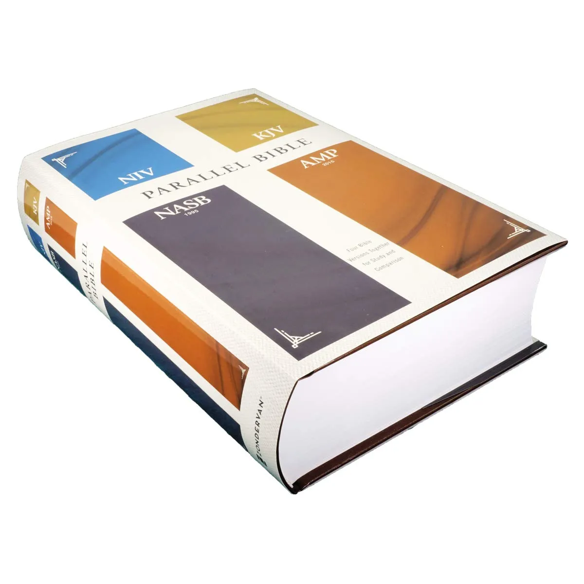 niv-kjv-nasb-amplified-parallel-bible-hardcover-four-bible-versions-together-for-study-and-comparison