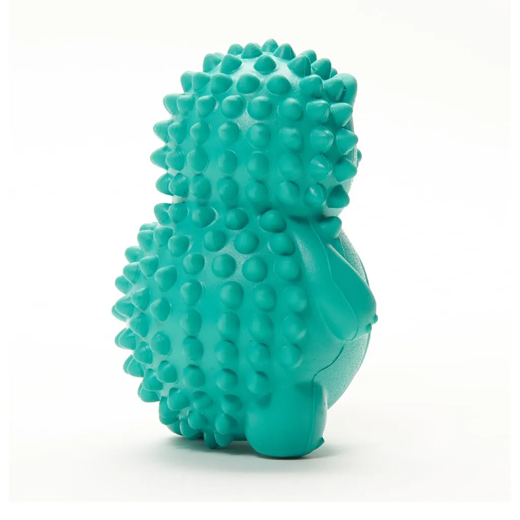 friends-forever-squeaky-dog-toys-with-tennis-ball-tough-dog-chew-toys-interactive-dog-toys-with-natural-rubber-teal-hedgehog