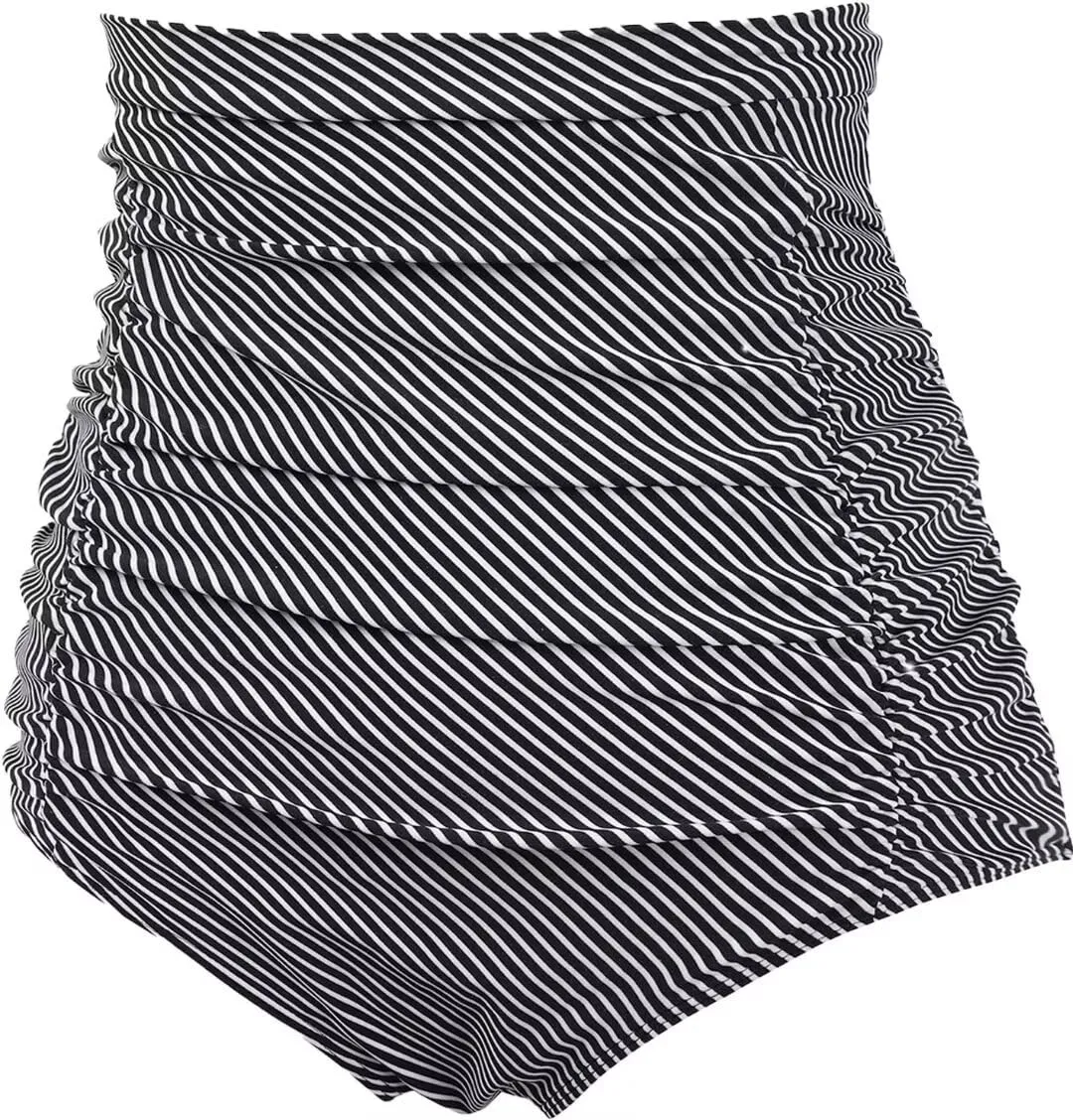 cocopear-women-s-ruched-high-waisted-bikini-bottom-retro-vintage-swim-short-tankinis