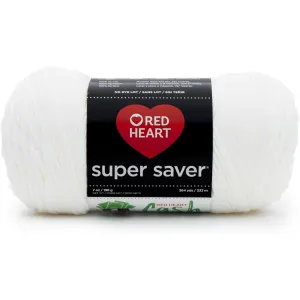 Бял Червен Сердечен Прежда Red Heart Super Saver