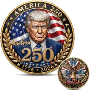Trump 250 gadu jubilejas monēta