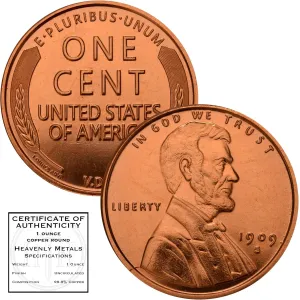 Lincoln Wheat Cent Round