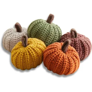 Mini Knit Pumpkin Set