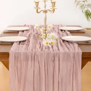 pink-cheesecloth-runner
