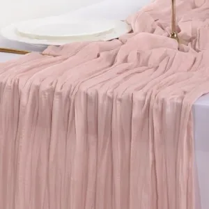 pink-cheesecloth-runner
