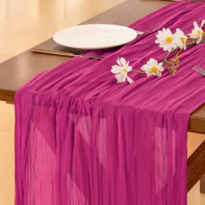 pink-cheesecloth-runner