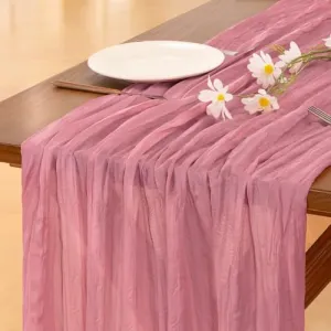 pink-cheesecloth-runner