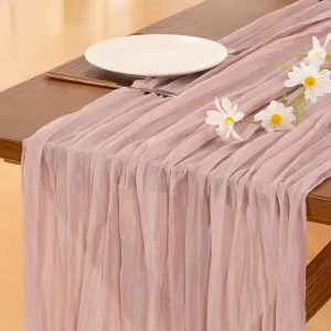 pink-cheesecloth-runner