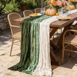 pink-cheesecloth-runner