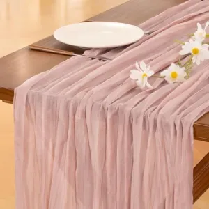 pink-cheesecloth-runner
