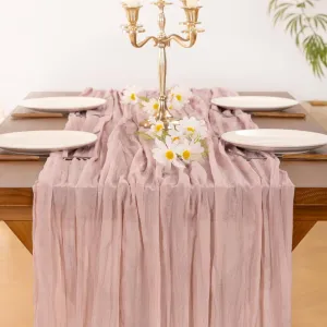 pink-cheesecloth-runner
