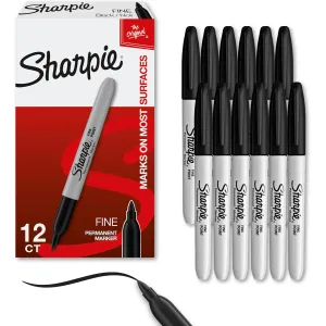Sharpie melni pastāvīgie marķieri