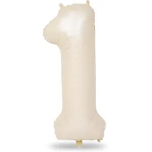 40 Inch Beige Number 1 Balloon