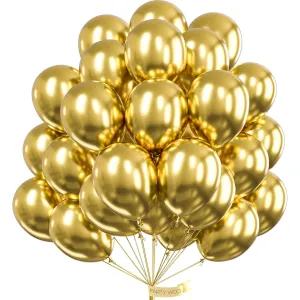 Gold Latex Balloons 50