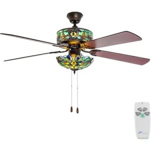 Stained Glass Ceiling Fan