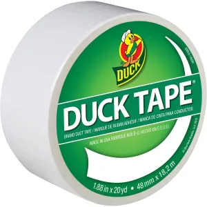 Barvna samolepilna traka Duck Tape, 1,88 in x 20 yd, bela, en kos