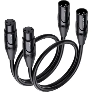 cable-matters-2-pack-premium-xlr-to-xlr-cable-microphone-cable-m-f-6ft