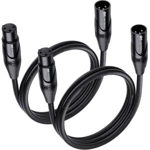 cable-matters-2-pack-premium-xlr-to-xlr-cable-microphone-cable-m-f-6ft