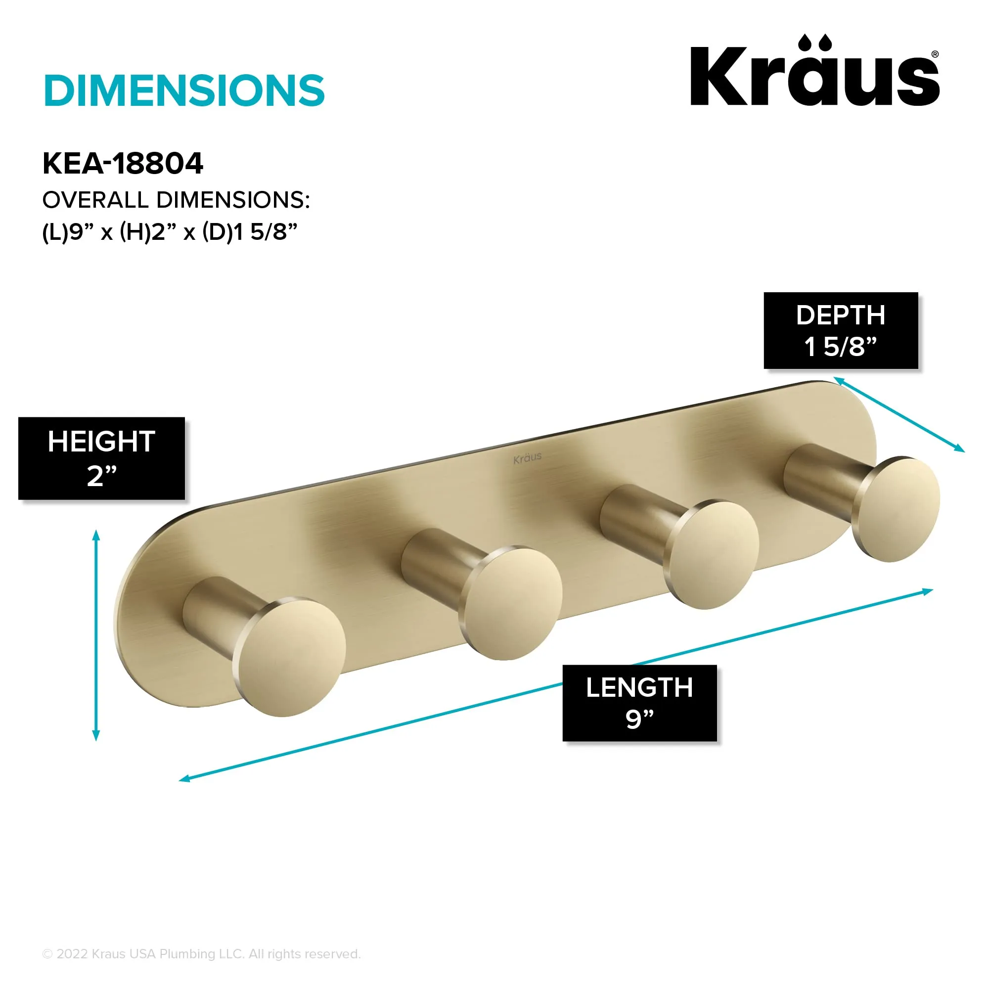 kraus-kea-18804bg-elie-bathroom-robe-and-towel-hook-rack-9-inch-brushed-gold