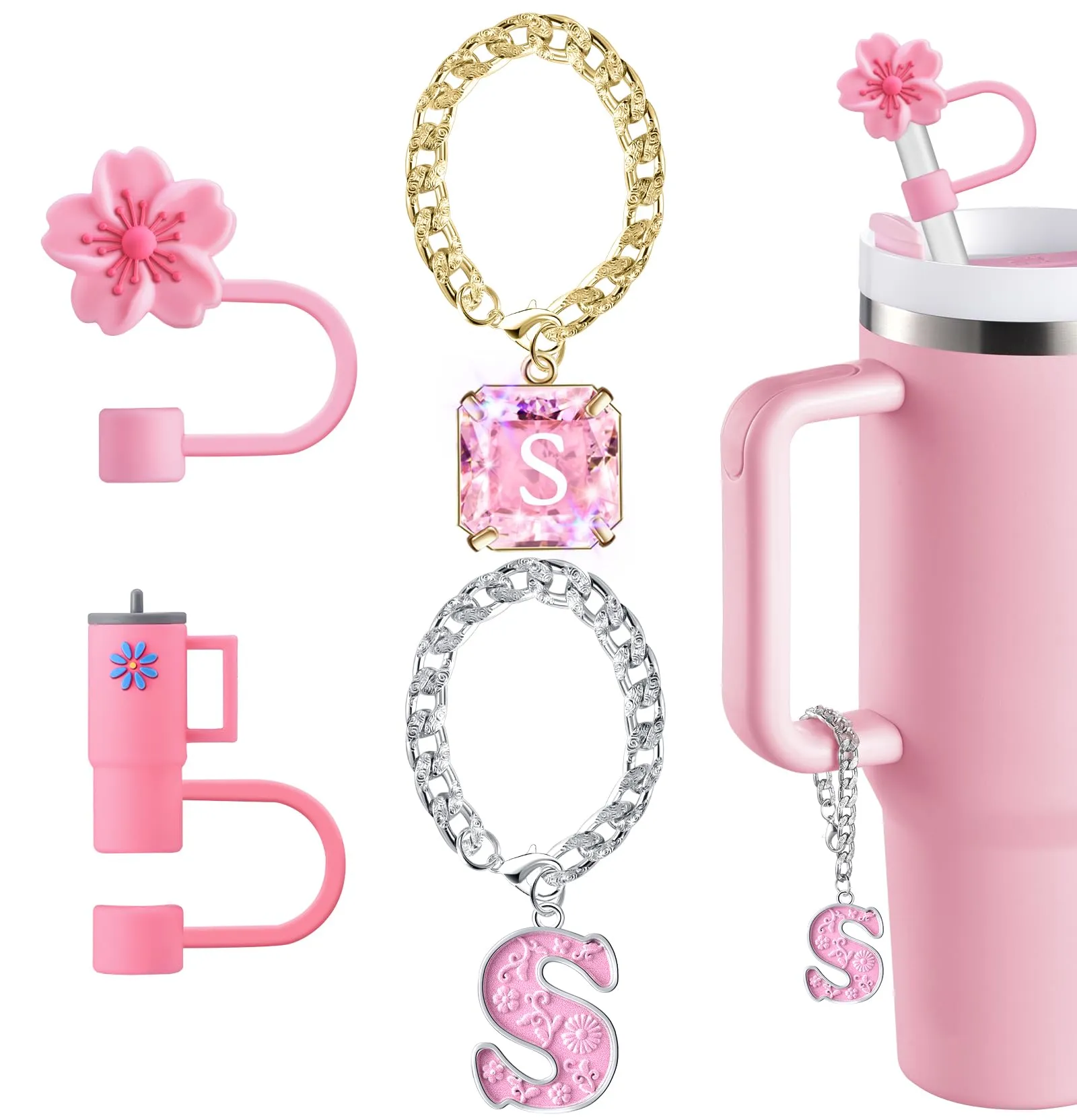 straw-cover-for-stanley-cup-accessories-unique-crystal-letter-charms-for-stanley-cups-cute-flower-cup-silicone-straws-topper-covers-for-30-40-0z-tumbler-with-handle-10mm-0-4in-stra