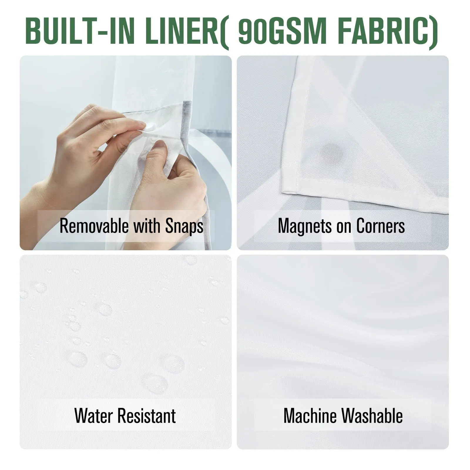 yiatn-no-hook-grey-shower-curtain-with-snap-in-fabric-liner-set-hotel-style-with-see-through-mesh-top-window-modern-geometric-waterdrop-design-water-repellent-washable-71x74-inch