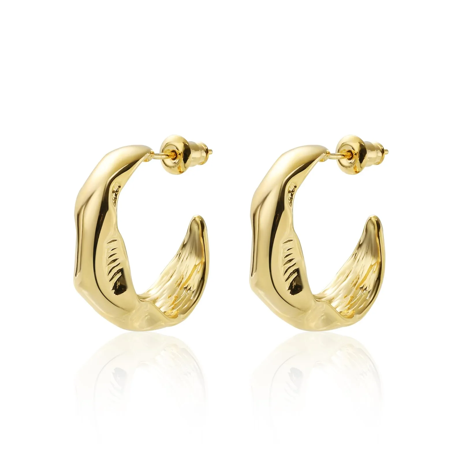 abilith-twisted-hoop-earrings-for-women-one-hole-gold-huggie-studs-for-women-trendy-spiral-18k-chunky-earrings-for-teen-gift