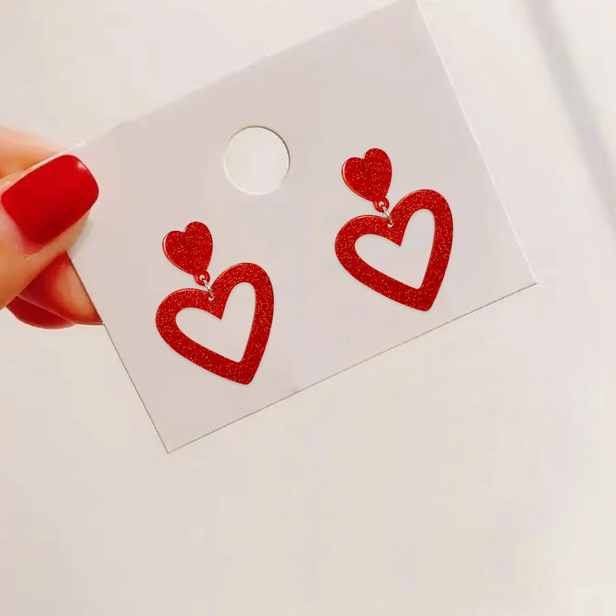 aishgjia-summer-hot-pink-love-heart-earrings-for-women-y2k-double-heart-red-dangle-earrings-lightweight-acrylic-earrings-jewelry-gifts-for-valentine-s-day-wife-mom