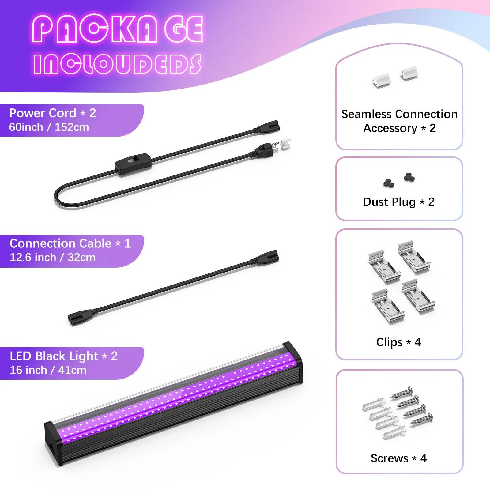 glostars-2-pack-26w-led-black-light-bar-black-lights-with-plug-switch-uv-strip-lights-for-glow-party-fluorescent-tapestry-poster-body-paint-and-cabinet-display