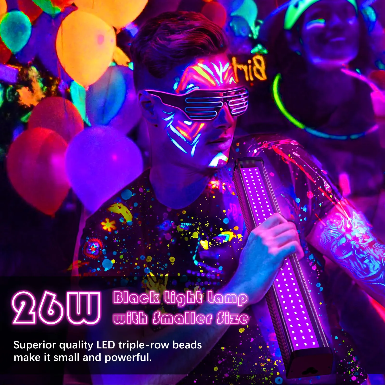 glostars-2-pack-26w-led-black-light-bar-black-lights-with-plug-switch-uv-strip-lights-for-glow-party-fluorescent-tapestry-poster-body-paint-and-cabinet-display