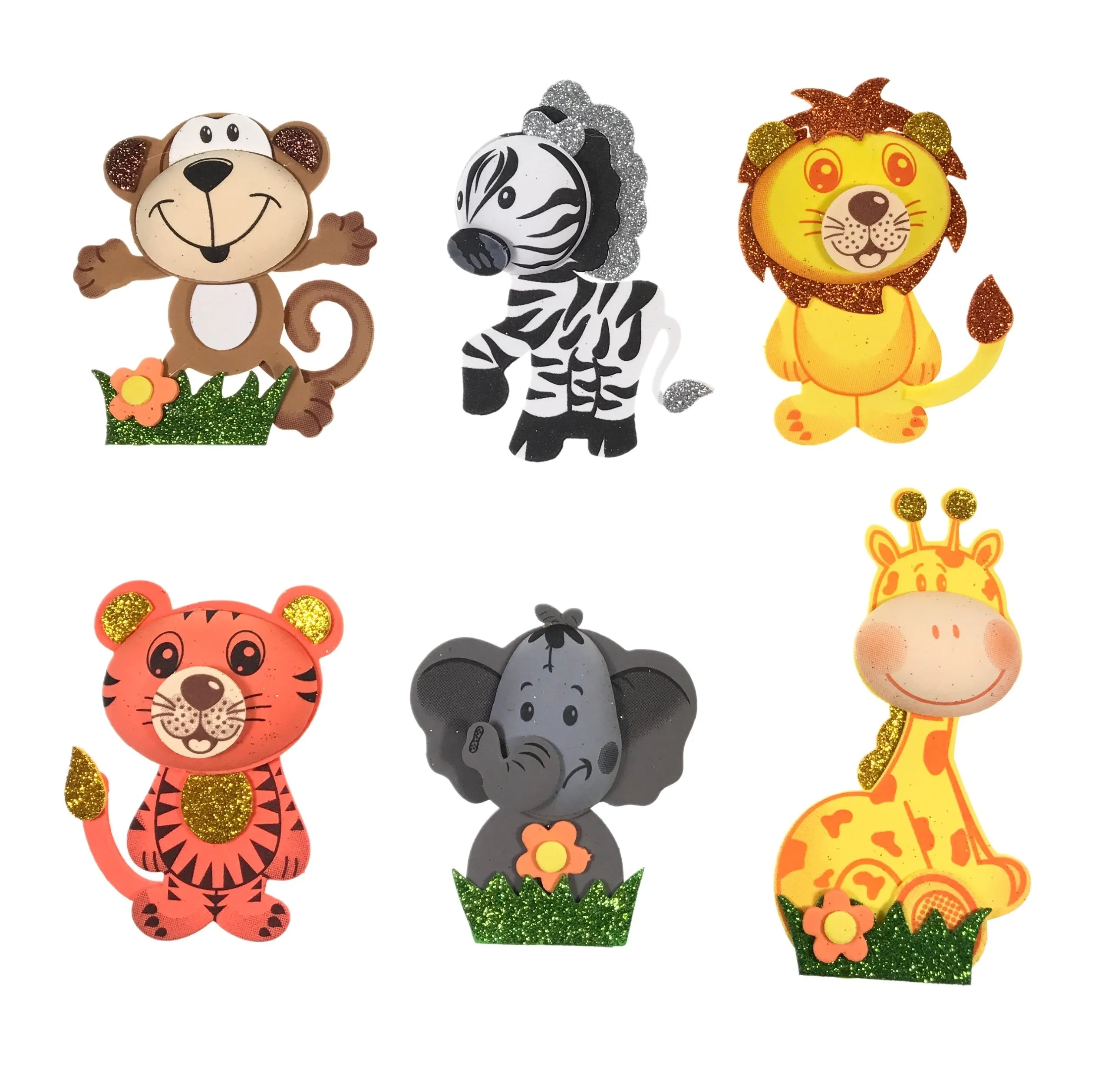 avellim-foam-safari-jungle-zoo-animals-foam-cutouts-for-baby-shower-theme-birthday-party-decoration-for-boys-and-girls-4-5-tall-set-of-18-wood-sticks-included