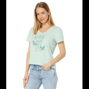 Camiseta de Mujer Mariposas y Flores Silvestres