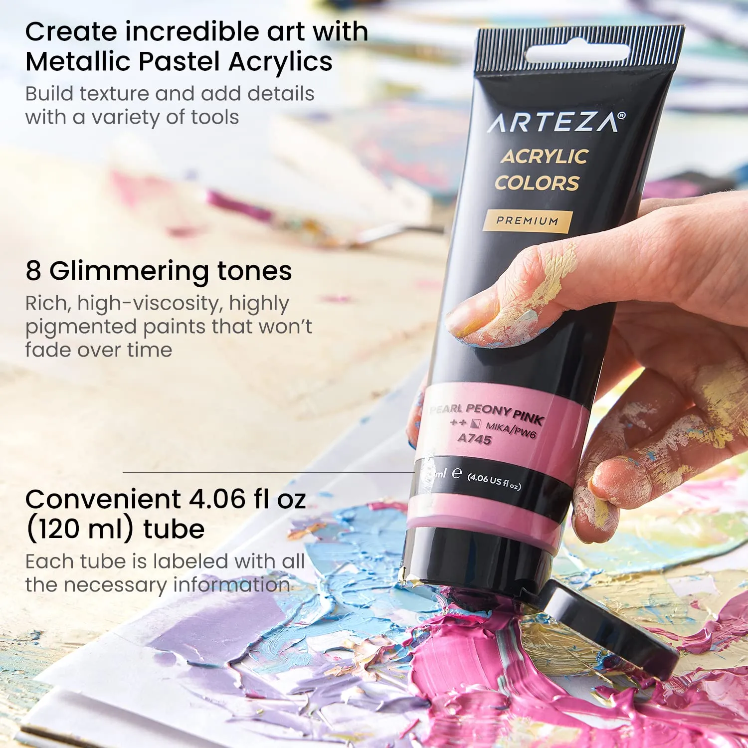 arteza-pastel-acrylic-paint-set-of-8-metallic-tones-4-06-fl-oz-tubes-high-viscosity-water-based-paint-glossy-finish-art-supplies-for-painting-paper-canvas-wood-and-fabric-and-diy-p