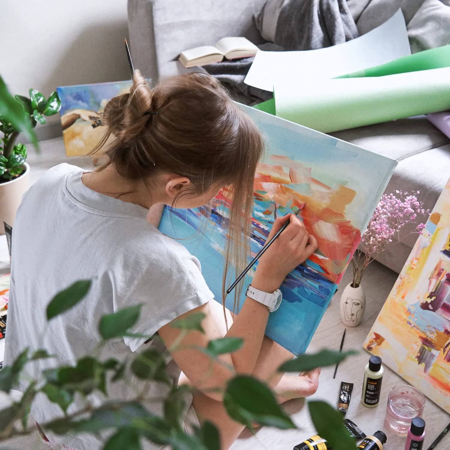 arteza-pastel-acrylic-paint-set-of-8-metallic-tones-4-06-fl-oz-tubes-high-viscosity-water-based-paint-glossy-finish-art-supplies-for-painting-paper-canvas-wood-and-fabric-and-diy-p