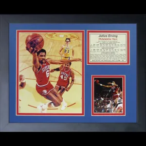 Julius Erving 76ers Framed Photo