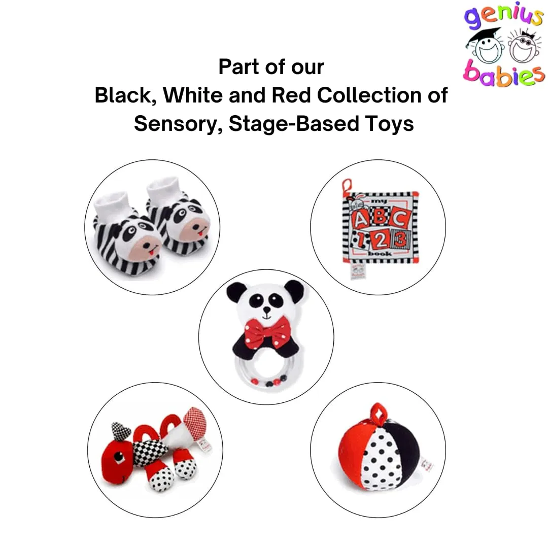 genius-babies-adorable-black-white-pair-of-panda-baby-booties-with-rattle-inside-for-newborns-and-infants