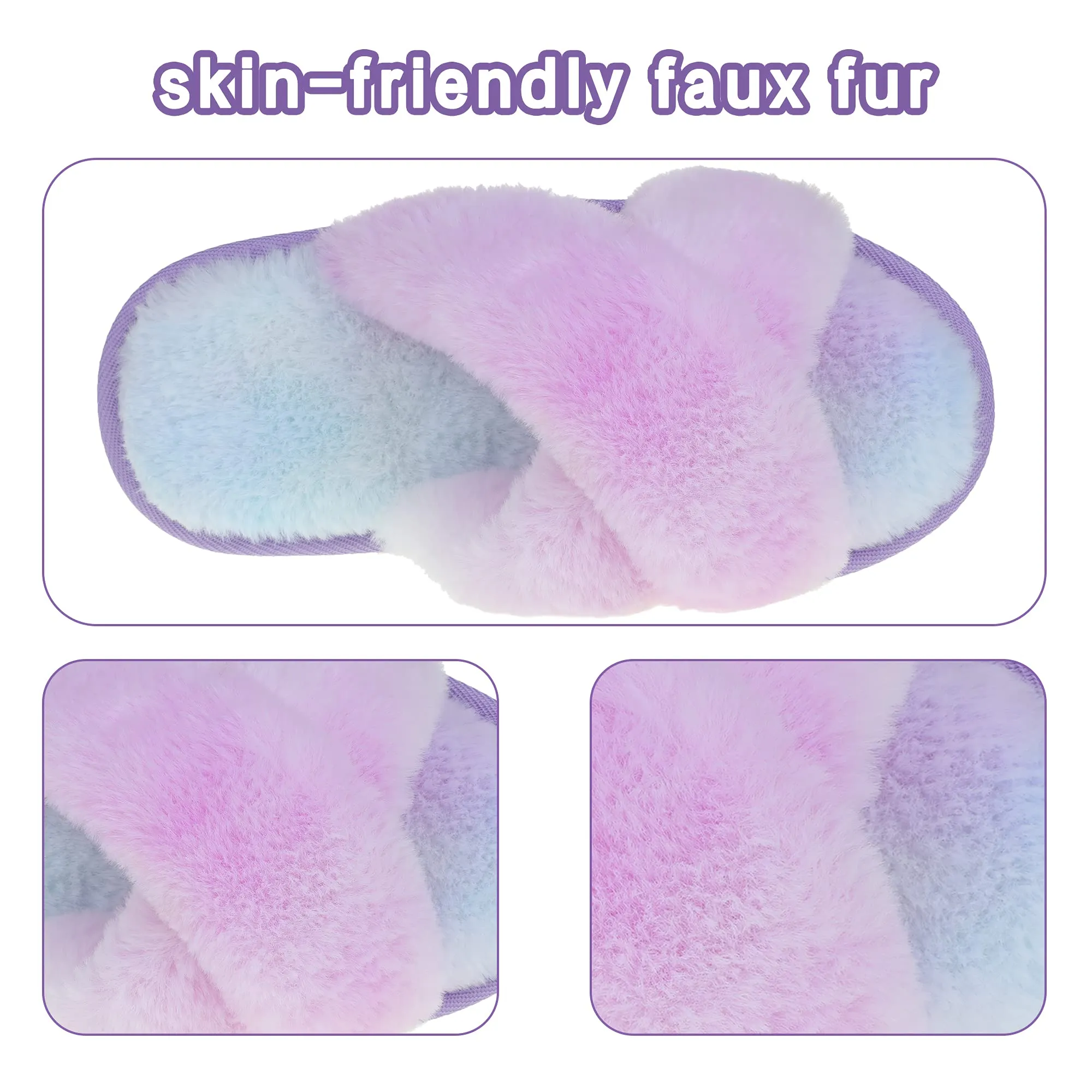 shoeslocker-girls-cross-band-slippers-open-toe-tie-dye-plush-house-slippers-nonslip-casual-slippers