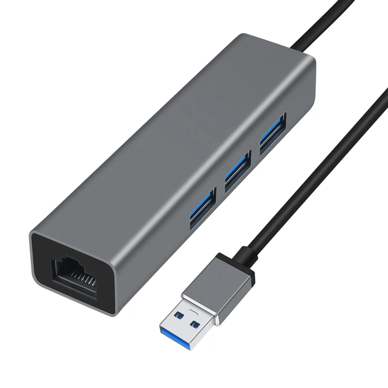dtech-3-port-usb-to-ethernet-adapter-usb-3-0-hub-10-100-1000-mbps-gigabit-wired-network-cable-converter-for-laptop-notebook-desktop-computer-keyboard-router-modem-internet