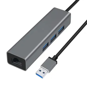 DTECH USB 3.0 Ethernet Hub - 3 Port Adapter für stabile Internetverbindung