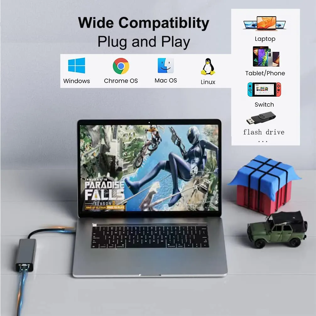 dtech-3-port-usb-to-ethernet-adapter-usb-3-0-hub-10-100-1000-mbps-gigabit-wired-network-cable-converter-for-laptop-notebook-desktop-computer-keyboard-router-modem-internet