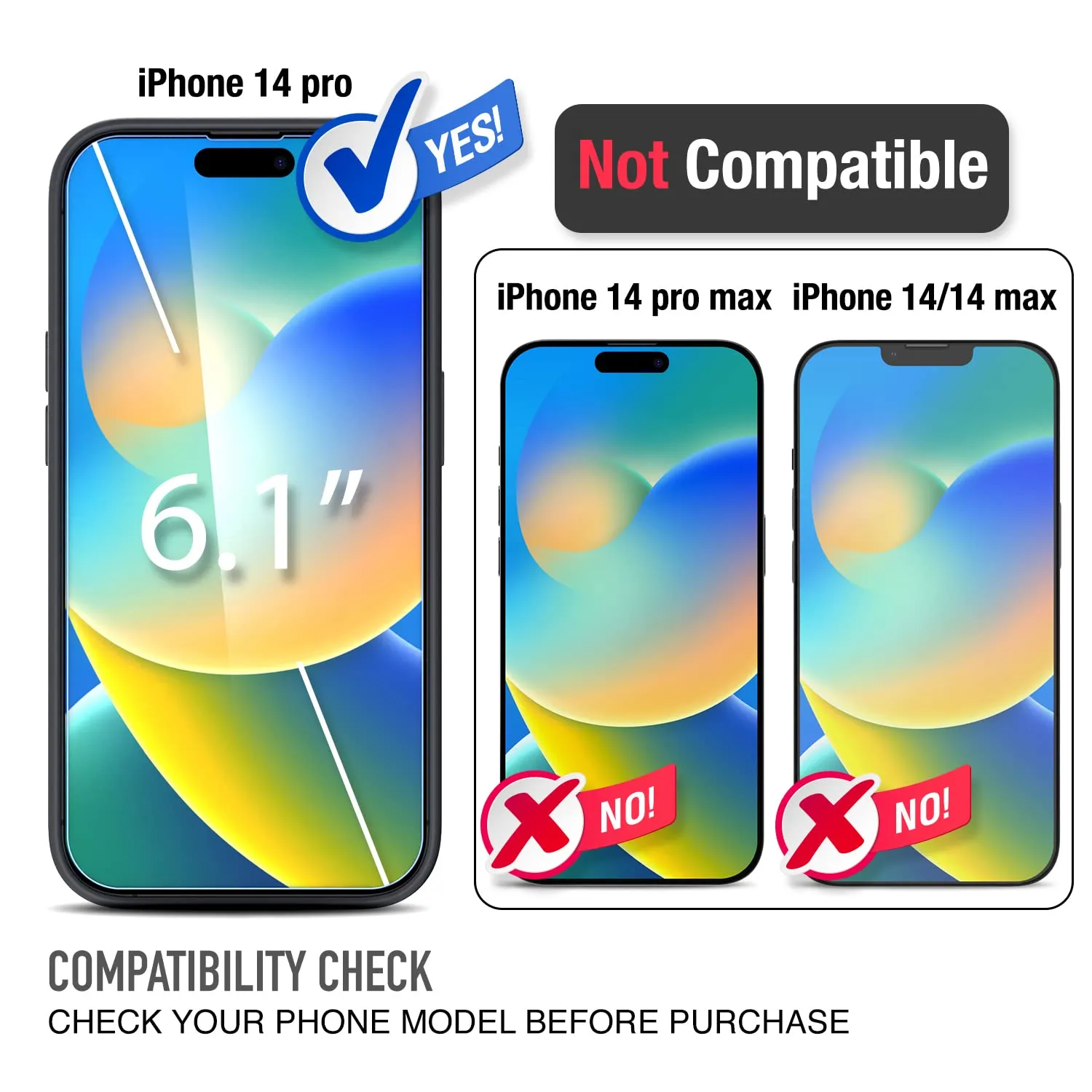 trianium-6-in-1-designed-for-iphone-14-pro-case-silicone-black-with-3-pack-screen-protector-2-pack-camera-lens-protector-bundle-protection-kit-hd-tempered-glass-slim-cover-6-1-inch