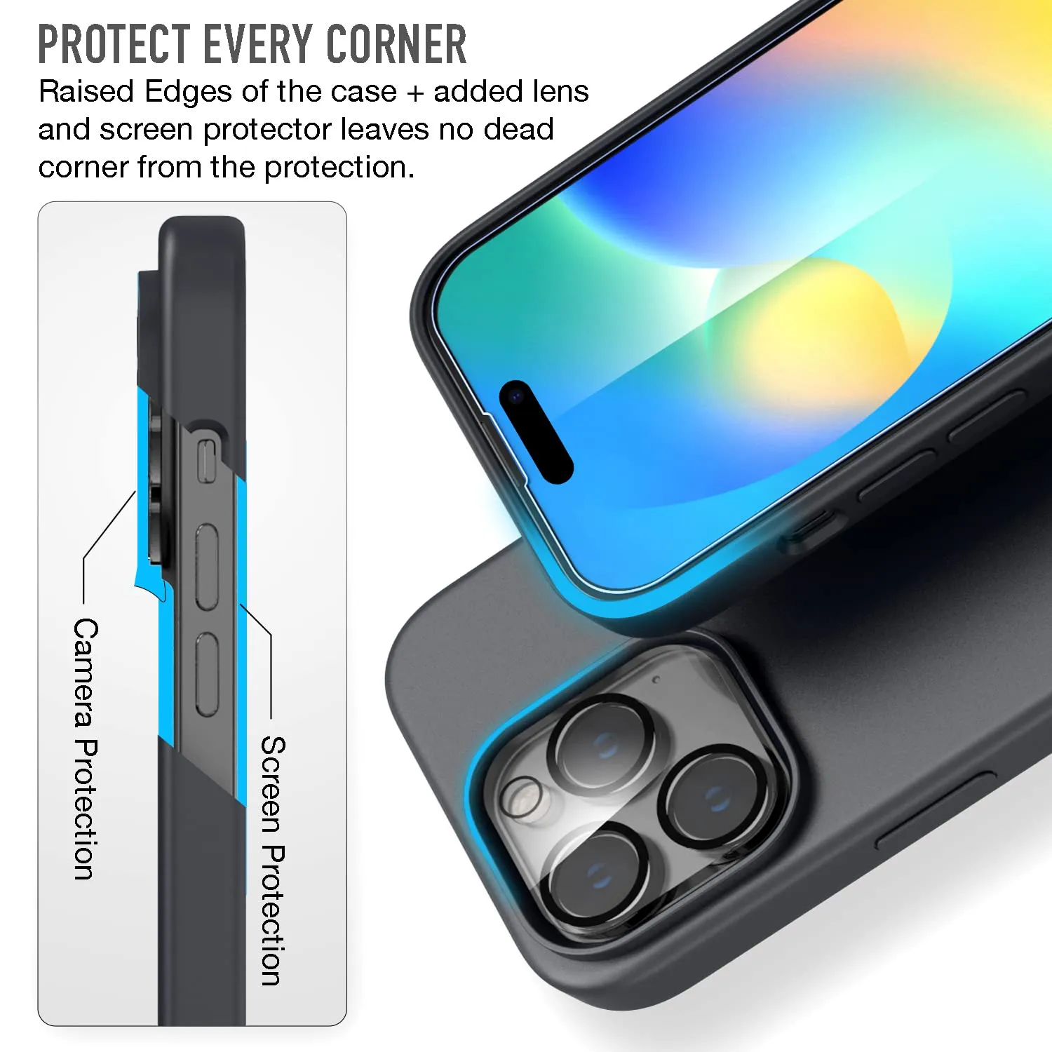 trianium-6-in-1-designed-for-iphone-14-pro-case-silicone-black-with-3-pack-screen-protector-2-pack-camera-lens-protector-bundle-protection-kit-hd-tempered-glass-slim-cover-6-1-inch