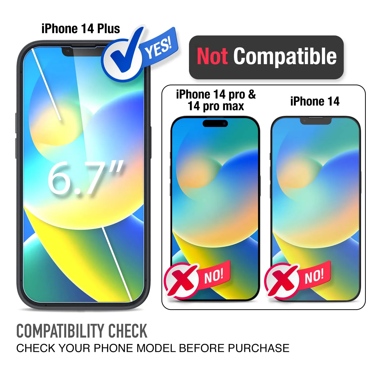 trianium-4-in-1-designed-for-iphone-14-plus-case-silicone-black-with-3-pack-screen-protector-bundle-protection-kit-hd-tempered-glass-slim-cover-6-7-inch-2022