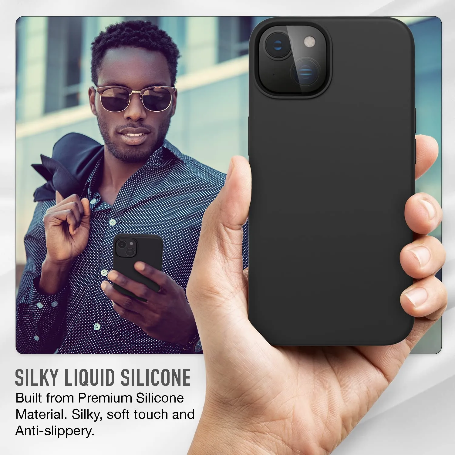 trianium-4-in-1-designed-for-iphone-14-plus-case-silicone-black-with-3-pack-screen-protector-bundle-protection-kit-hd-tempered-glass-slim-cover-6-7-inch-2022