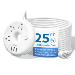 NTONPOWER 25 ft Extension Cord